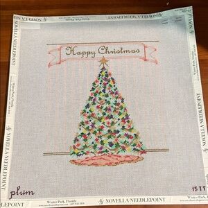 Christmas Tree -Plum Design Needlepoint Canvas for